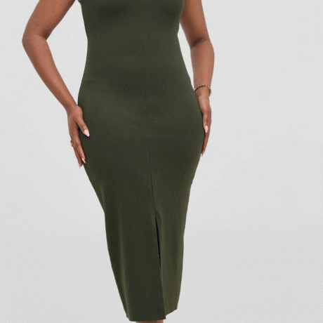 Front Slit Sheath Dress